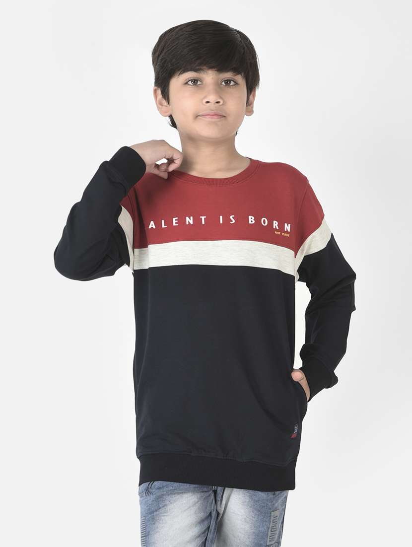 boys color block sweatshirt