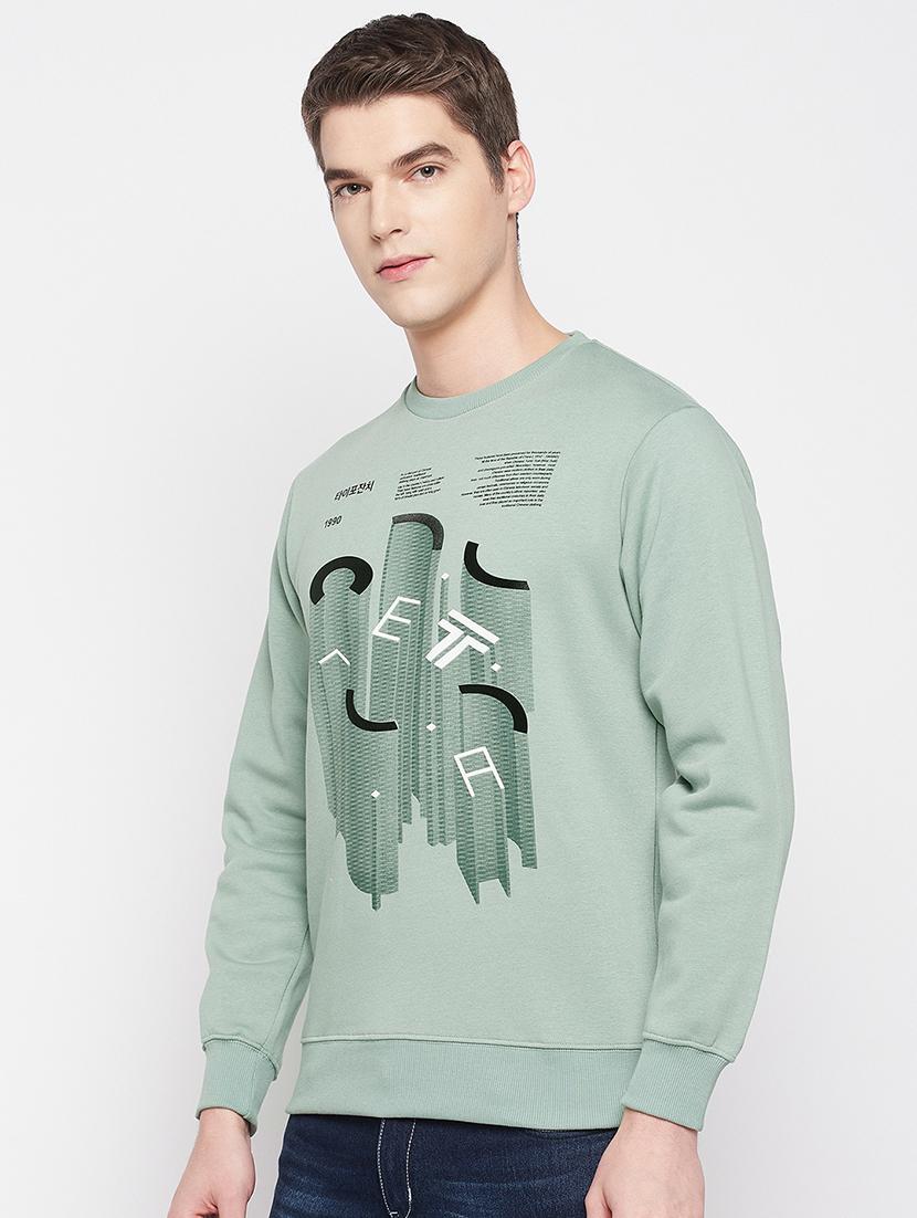 cotton blend front print sweatshirt - 19164728 - Standard Image - 2
