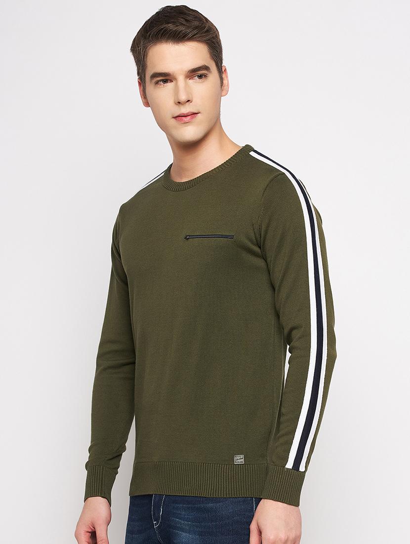 round neck solid pullover - 19164835 - Standard Image - 2