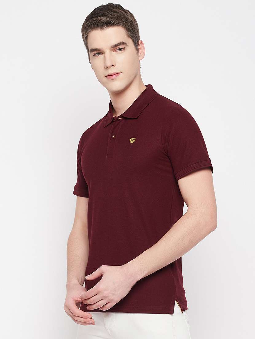 maroon cotton t-shirt - 19165158 -  Standard Image - 2