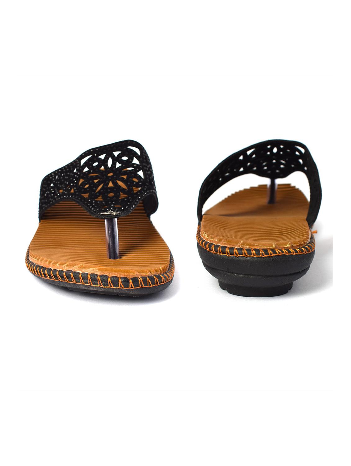 orange slip on flat sandal - 19165857 - Standard Image - 2