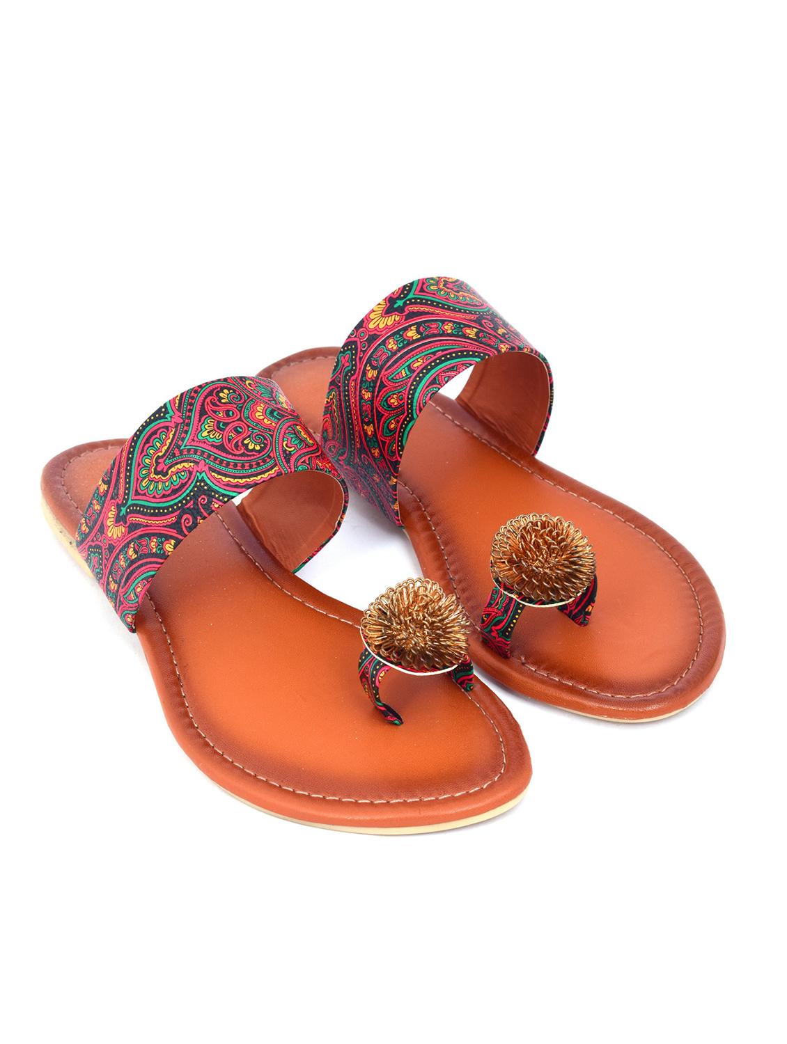 brown one toe flat sandal - 19165874 - Standard Image - 2