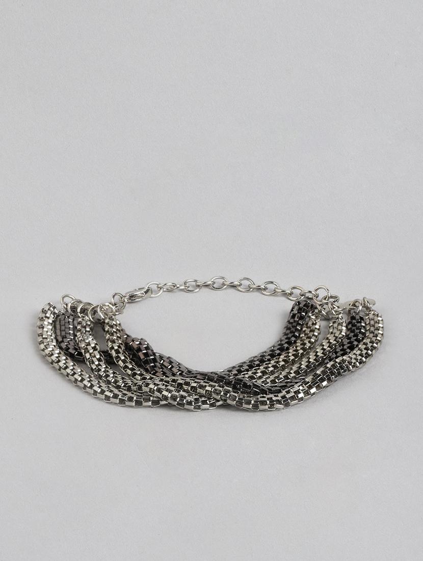 silver metal bangle bracelet - 19166908 - Zoom Image - 0