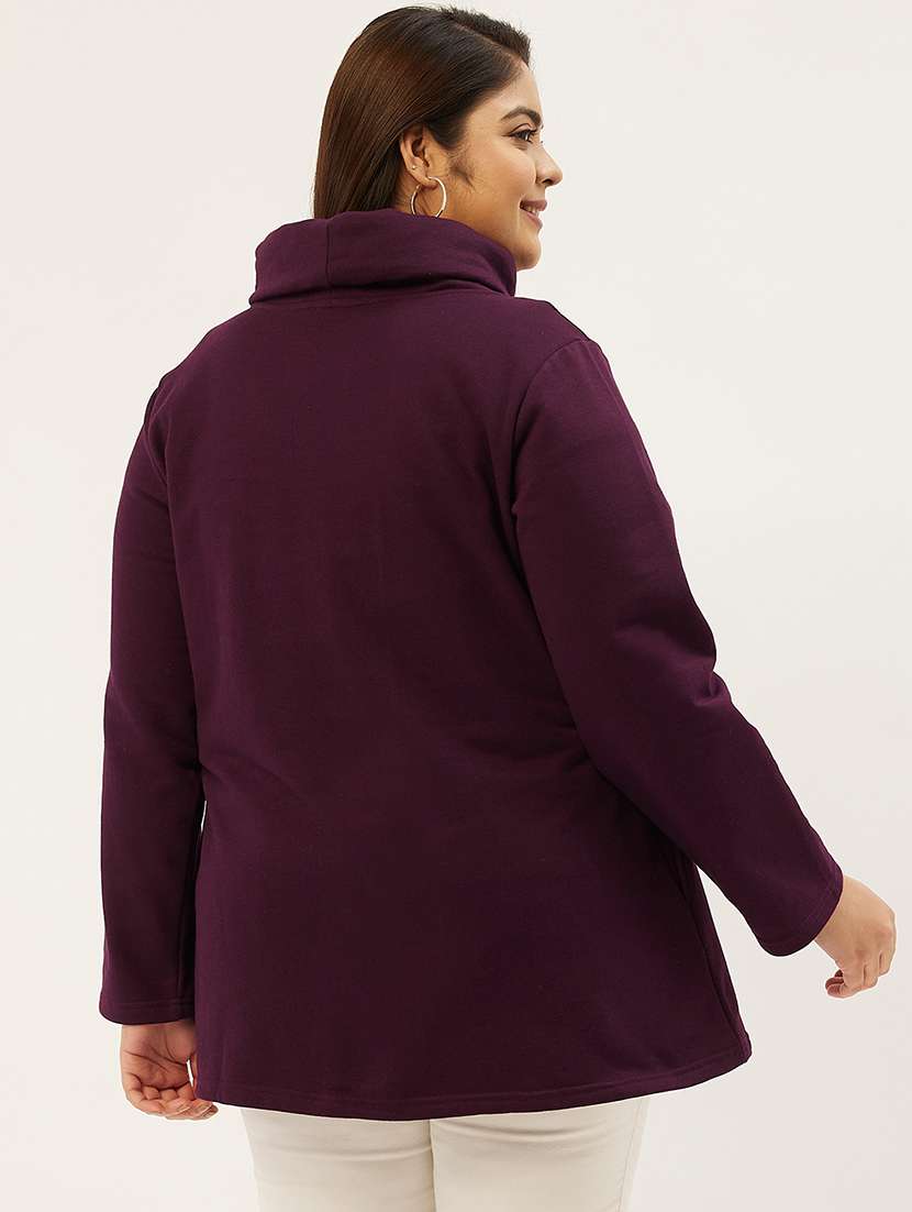 brown cotton blend plus sweatshirt - 19167557 -  Standard Image - 2