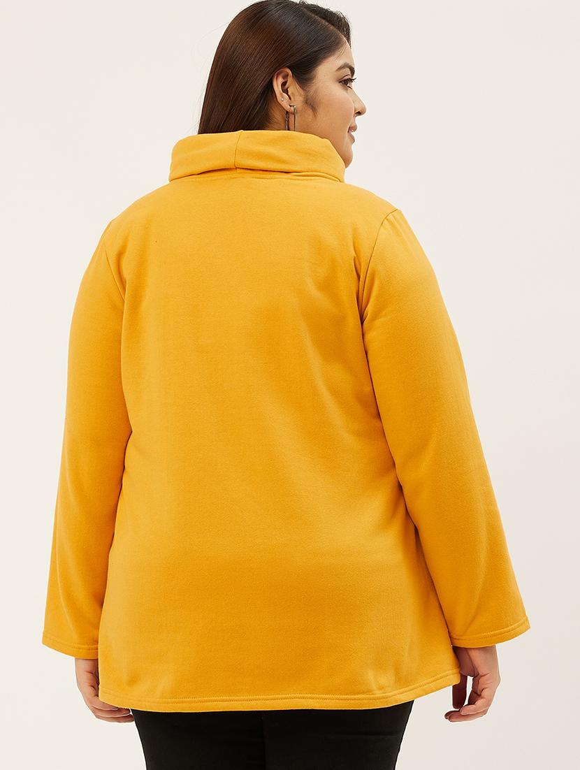yellow cotton blend plus sweatshirt - 19167560 - Standard Image - 2