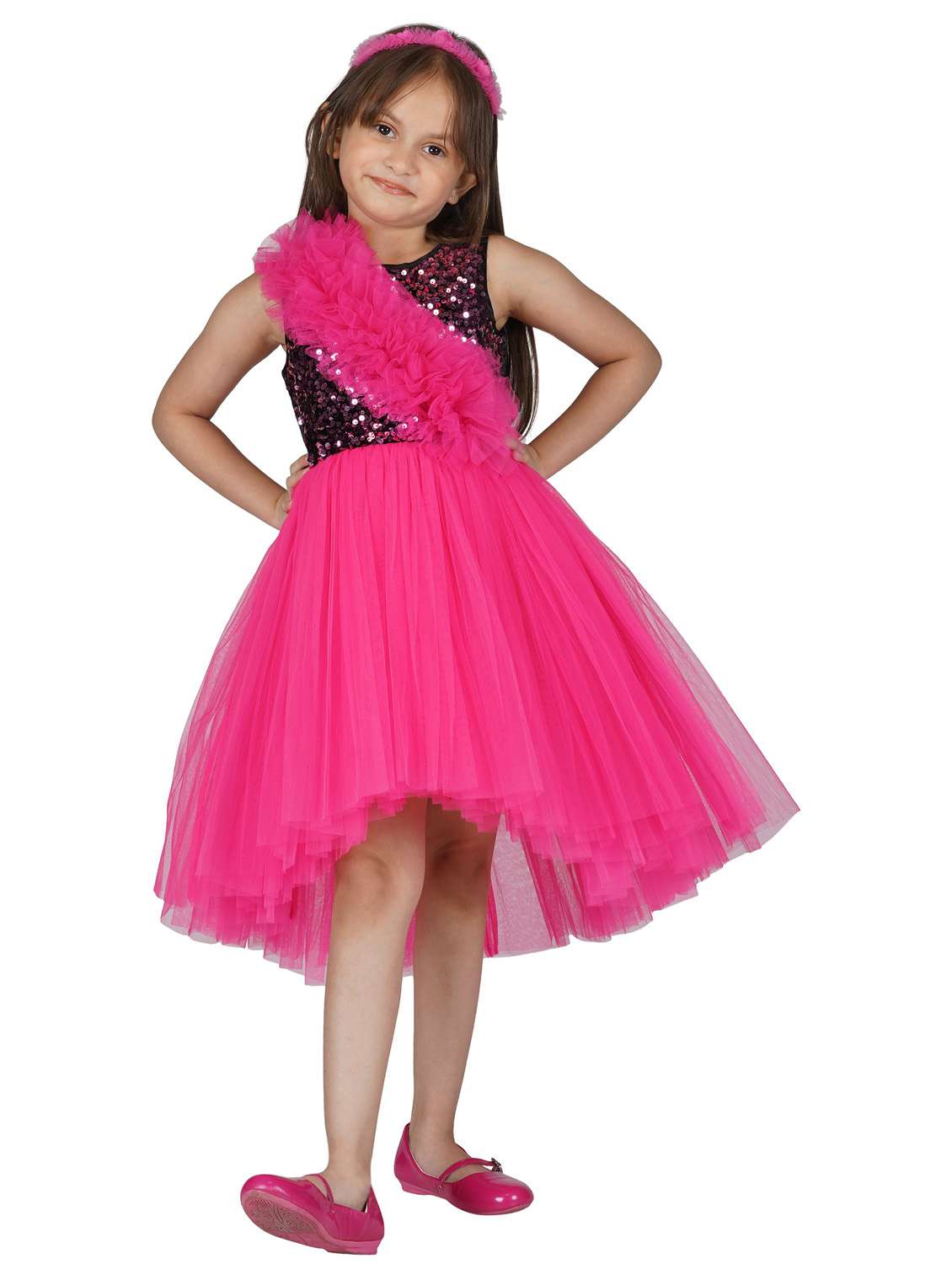 pink net frock