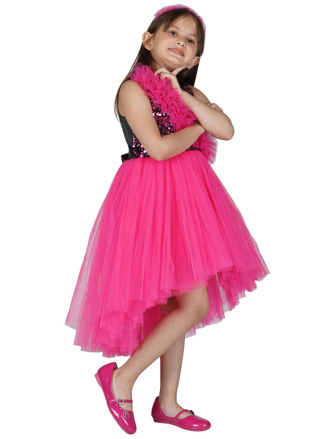 pink net frock - 19169172 - Standard Image - 2