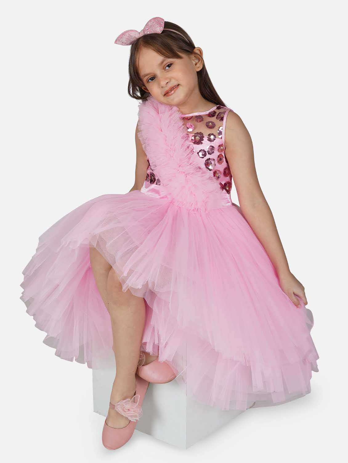 pink net frock - 19169192 -  Standard Image - 2