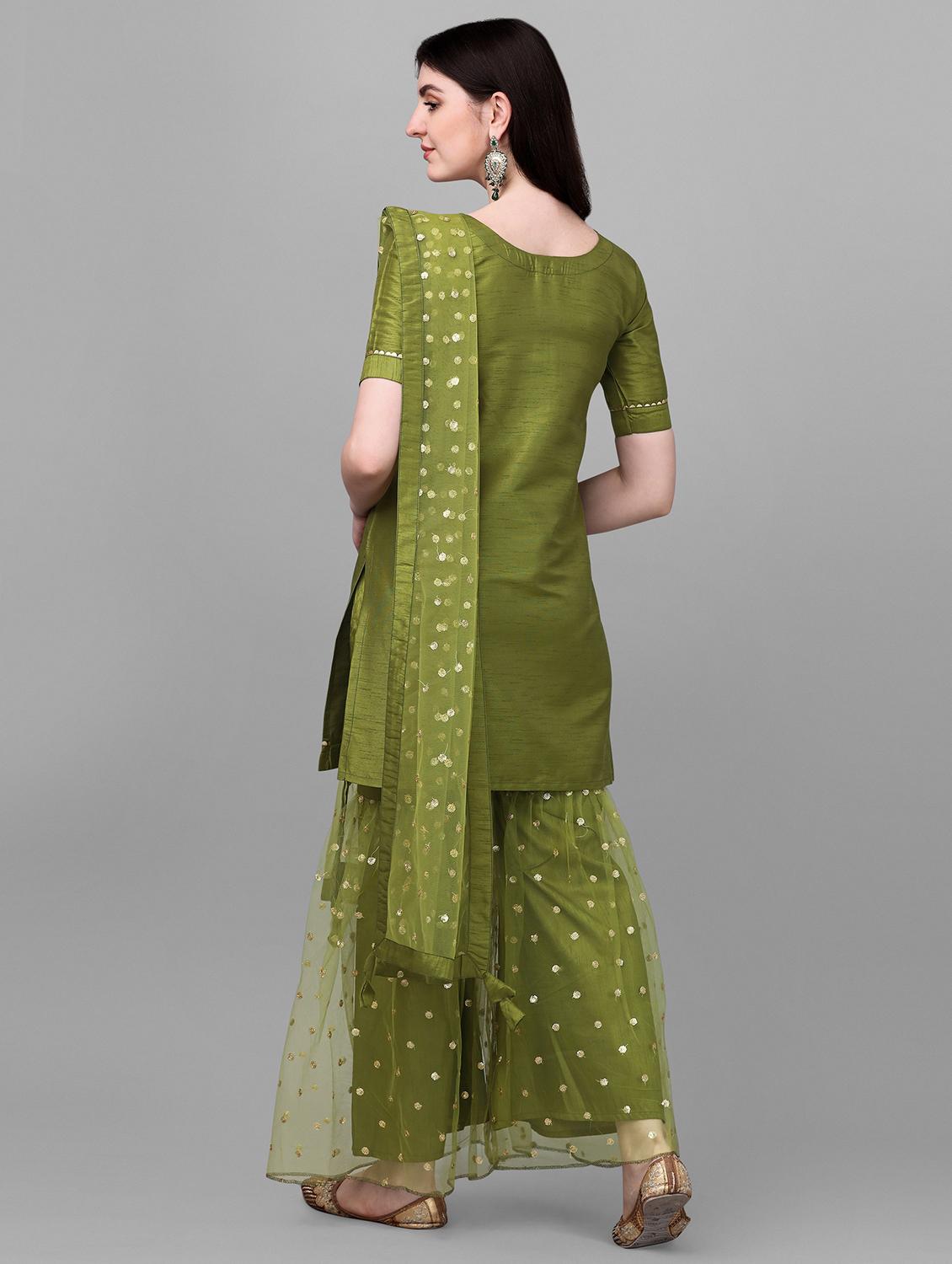 solid kurta sharara set - 19169529 - Standard Image - 2