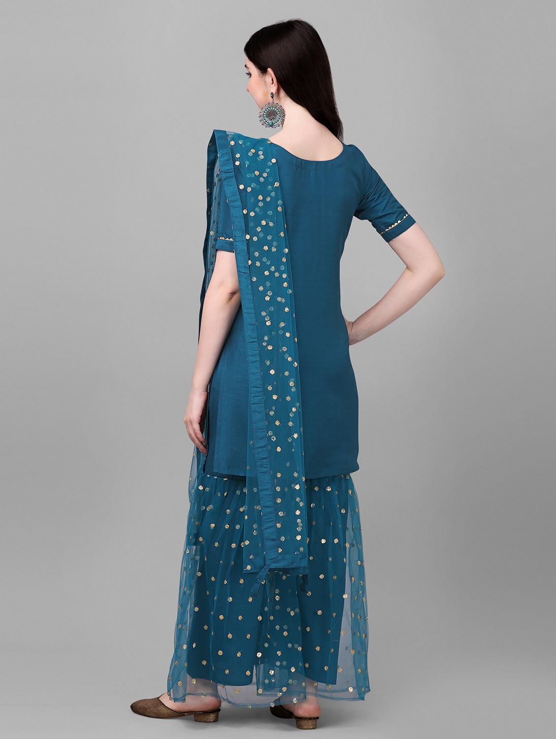 solid kurta sharara set - 19169530 - Standard Image - 2