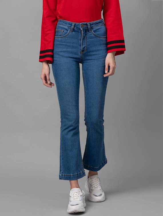 women's plain bootcut jeans