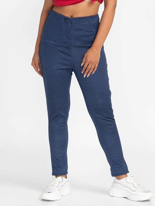 women printed cigarette pants - 19169686 -  Standard Image - 0