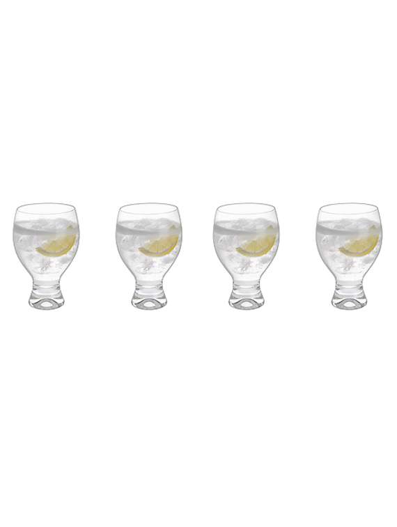 dartington crystal home bar gin goblet glass, set of 4