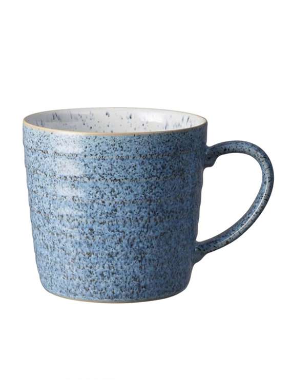 denby studio blue flint/chalk ridged mug