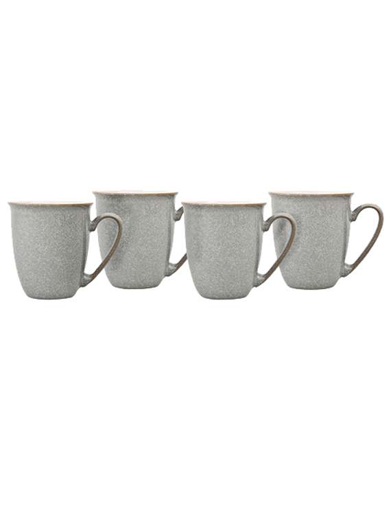 denby elements light grey 4 piece coffee beaker/mug set