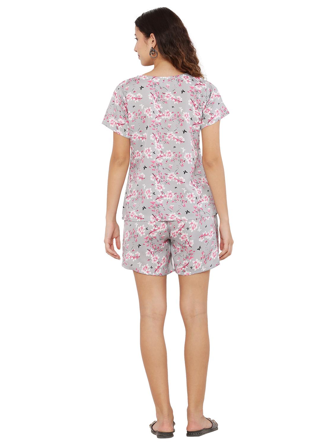 short sleeved printed nightwear set - 19170950 - Standard Image - 2