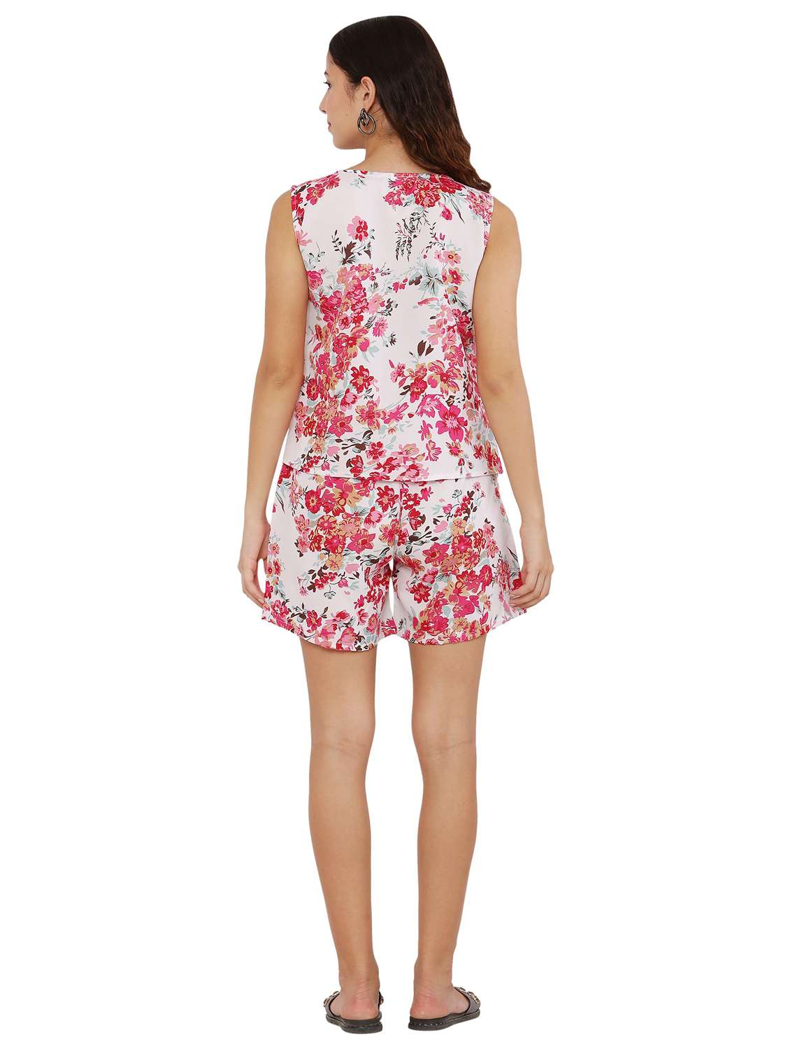 sleeveless printed nightwear set - 19170961 -  Standard Image - 2