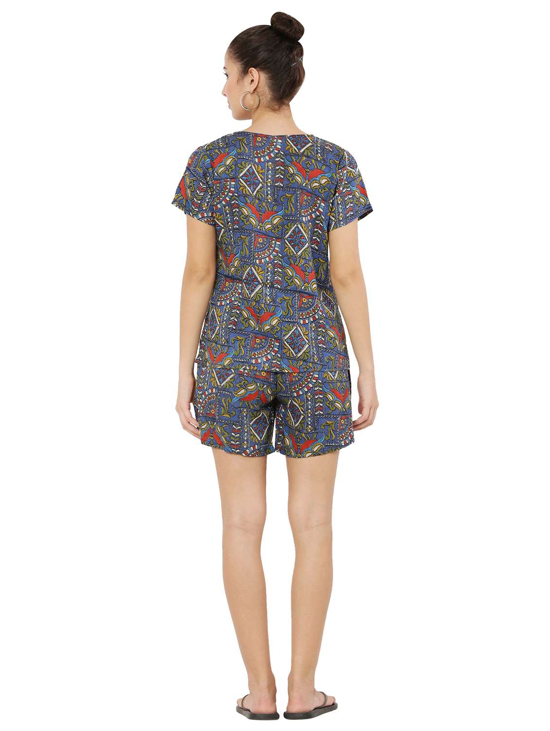 printed top and short nightwear set - 19171084 -  Standard Image - 2