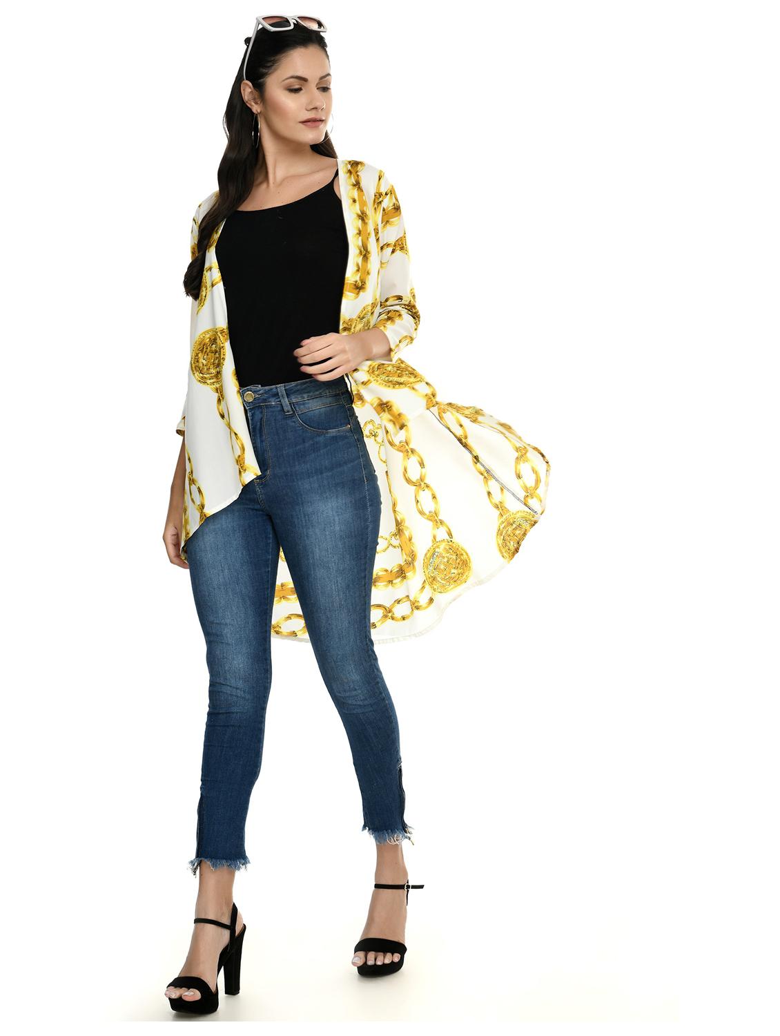 white crepe shrug - 19171243 - Standard Image - 2