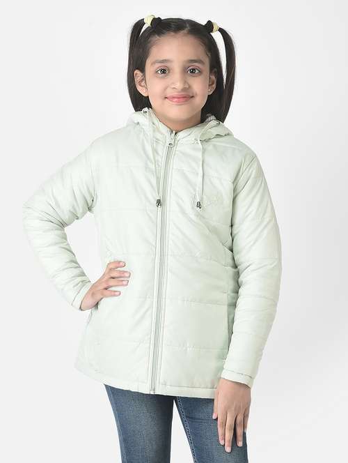 girls green hooded bomber jackets - 19172212 -  Standard Image - 0