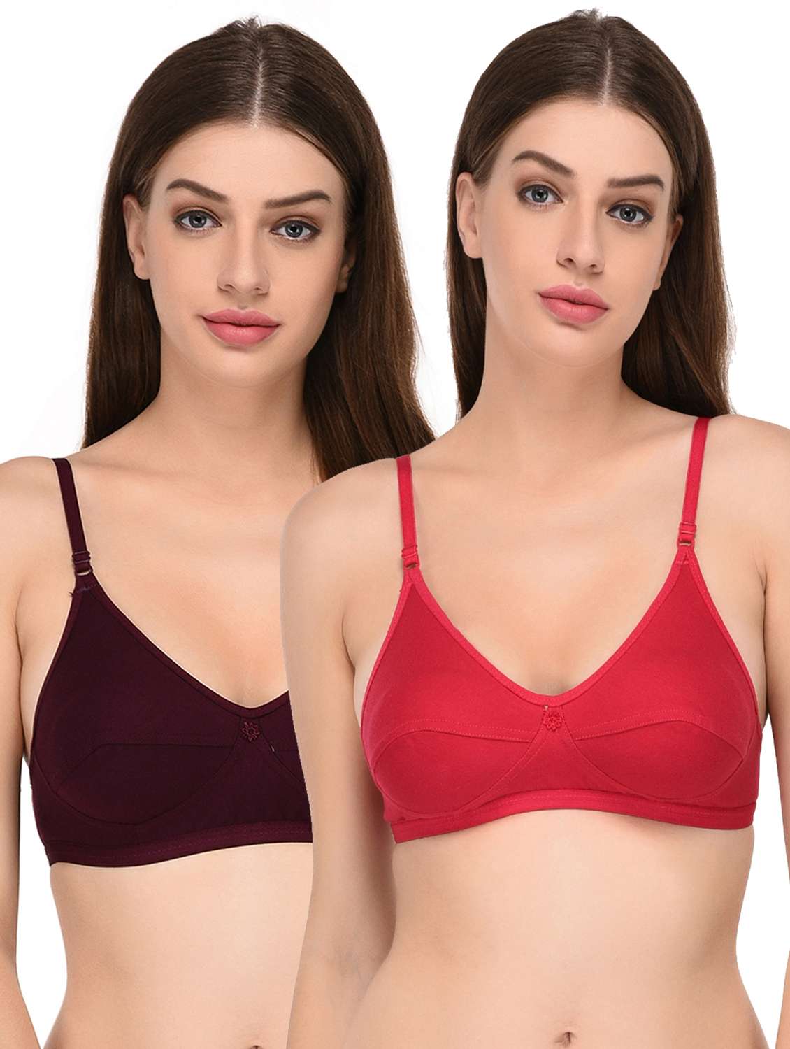 pack of 2 non padded t-shirt bra 