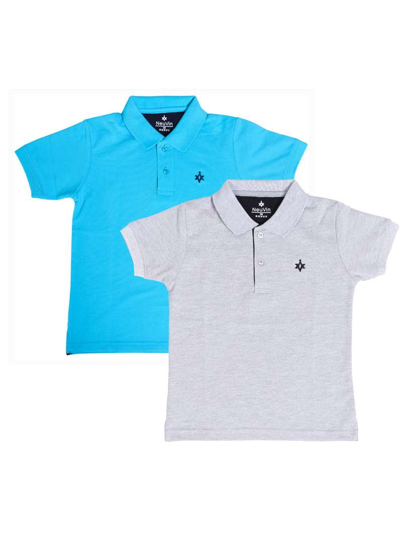 boys pack of 2 solid t-shirt 