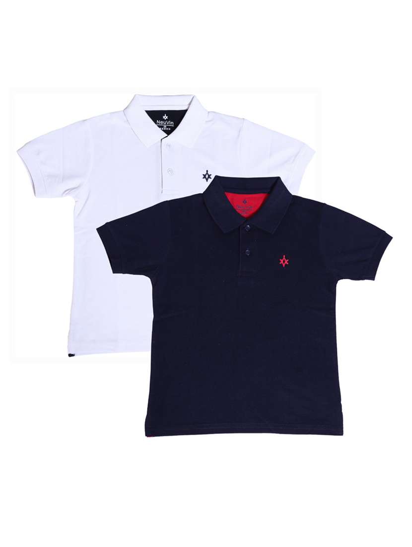 boys pack of 2 solid t-shirt 