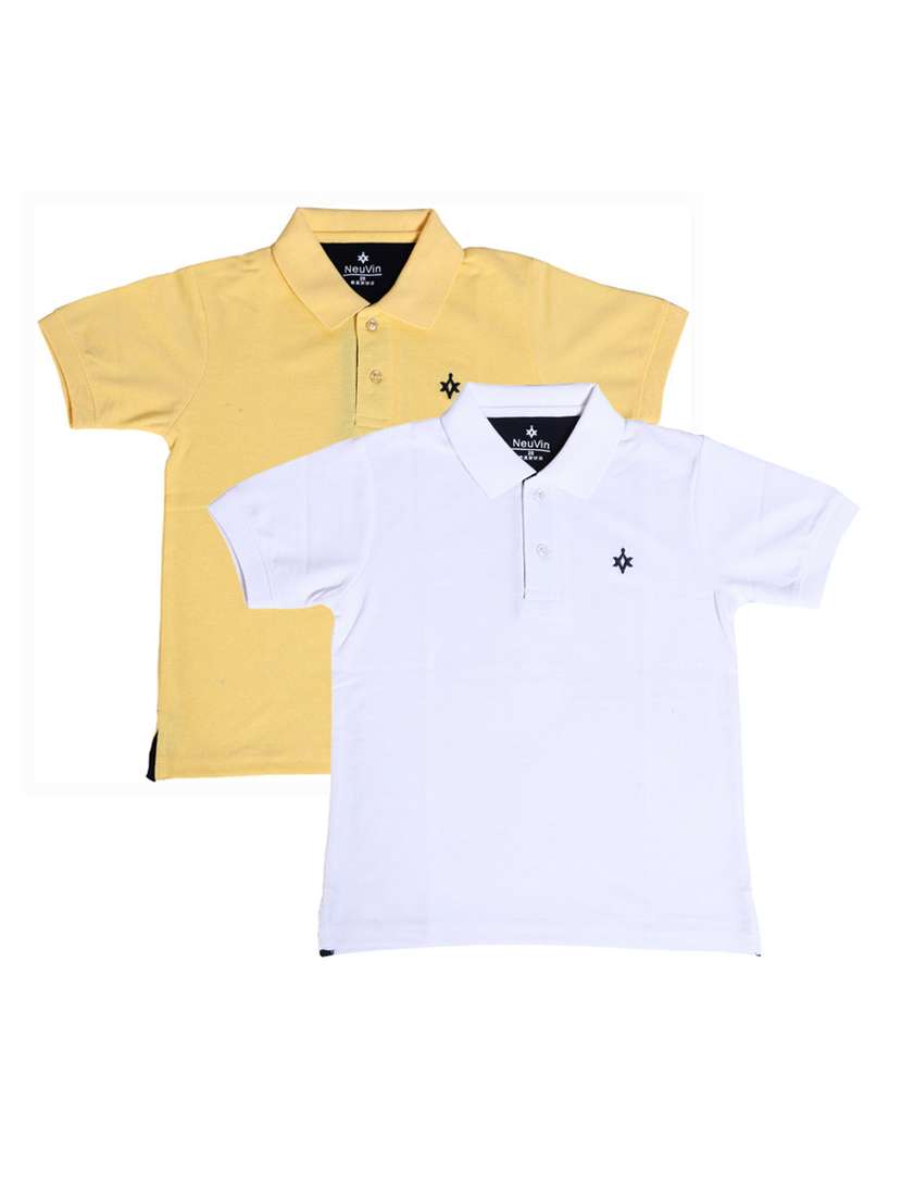 boys pack of 2 solid t-shirt 