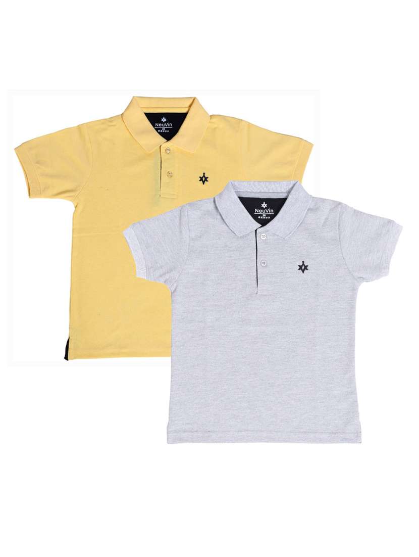 boys pack of 2 solid t-shirt 