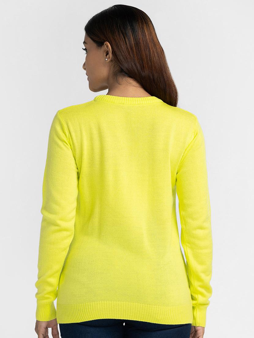 round neck solid pullover - 19172935 - Standard Image - 2