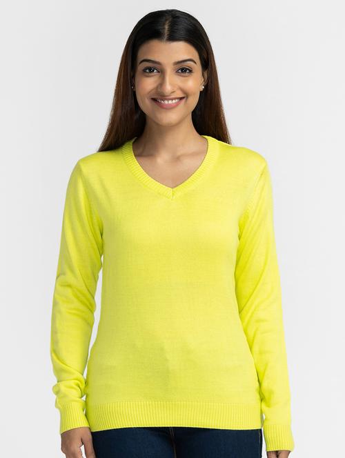v-neck solid pullover - 19172936 -  Standard Image - 0