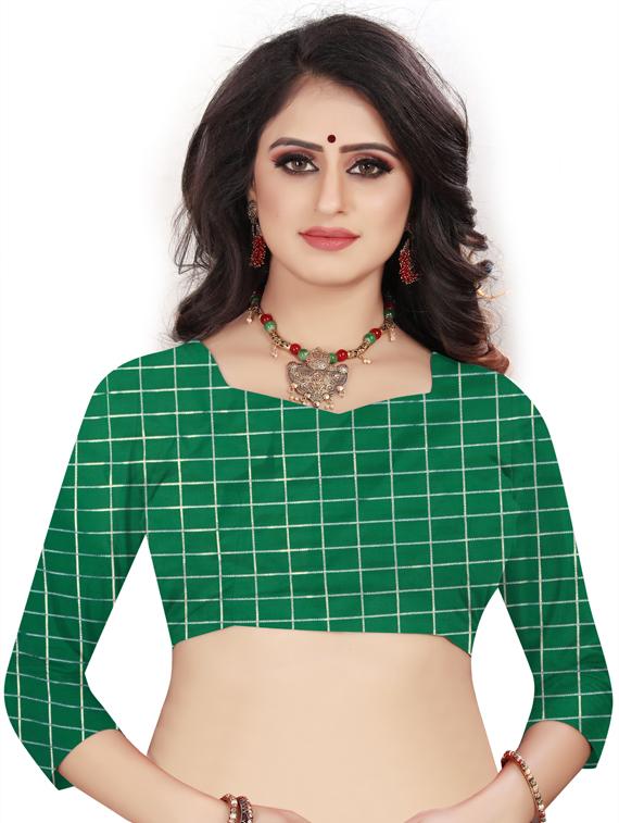 green art silk kanjivaram saree with blouse - 19173049 - Standard Image - 2