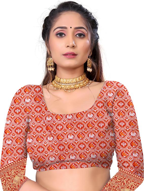 green art silk kanjivaram saree with blouse - 19173097 - Standard Image - 2