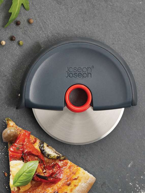 joseph joseph disc easy-clean pizza cutter - grey
