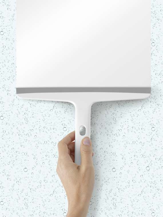 joseph joseph easystore slimline squeegee with storage hook - grey