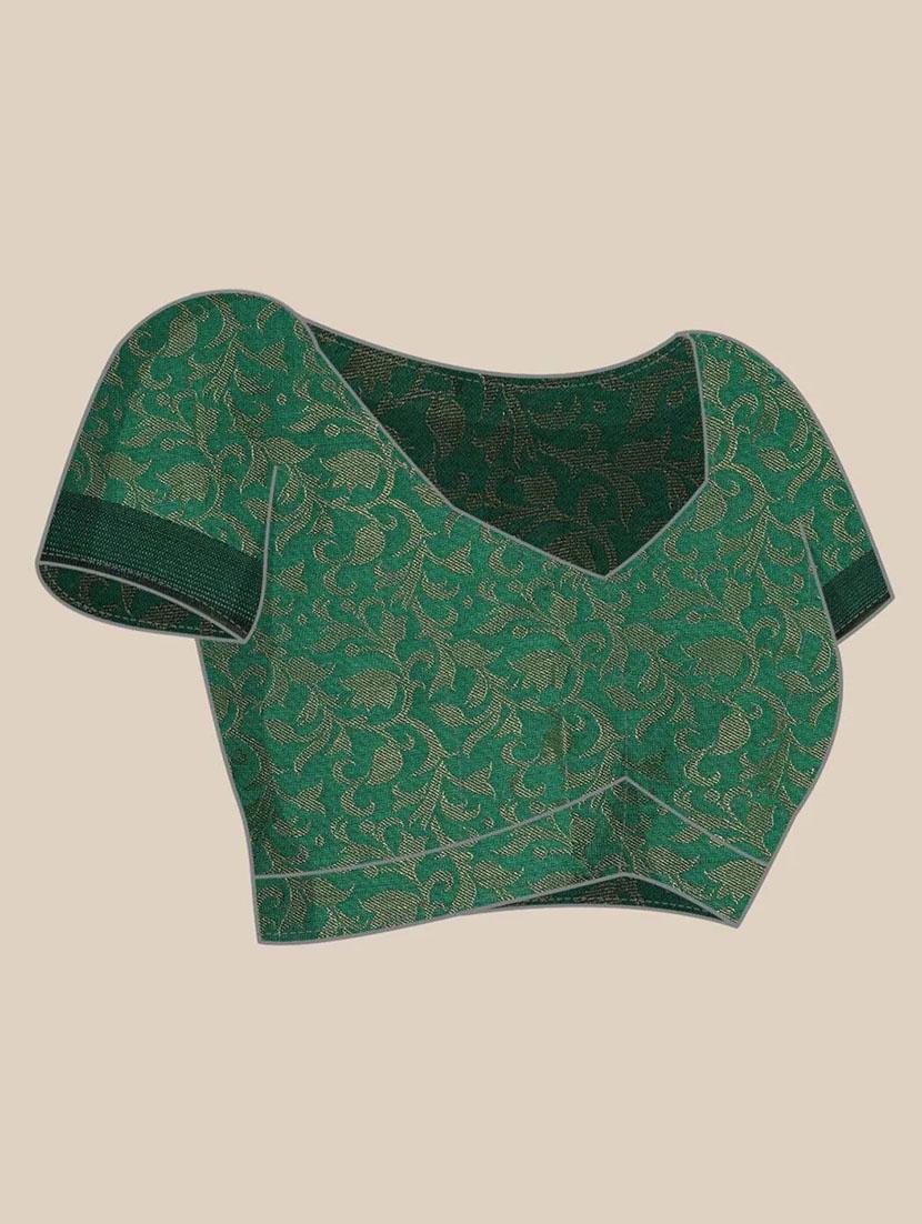 self design woven saree with blouse - 19175771 - Standard Image - 2
