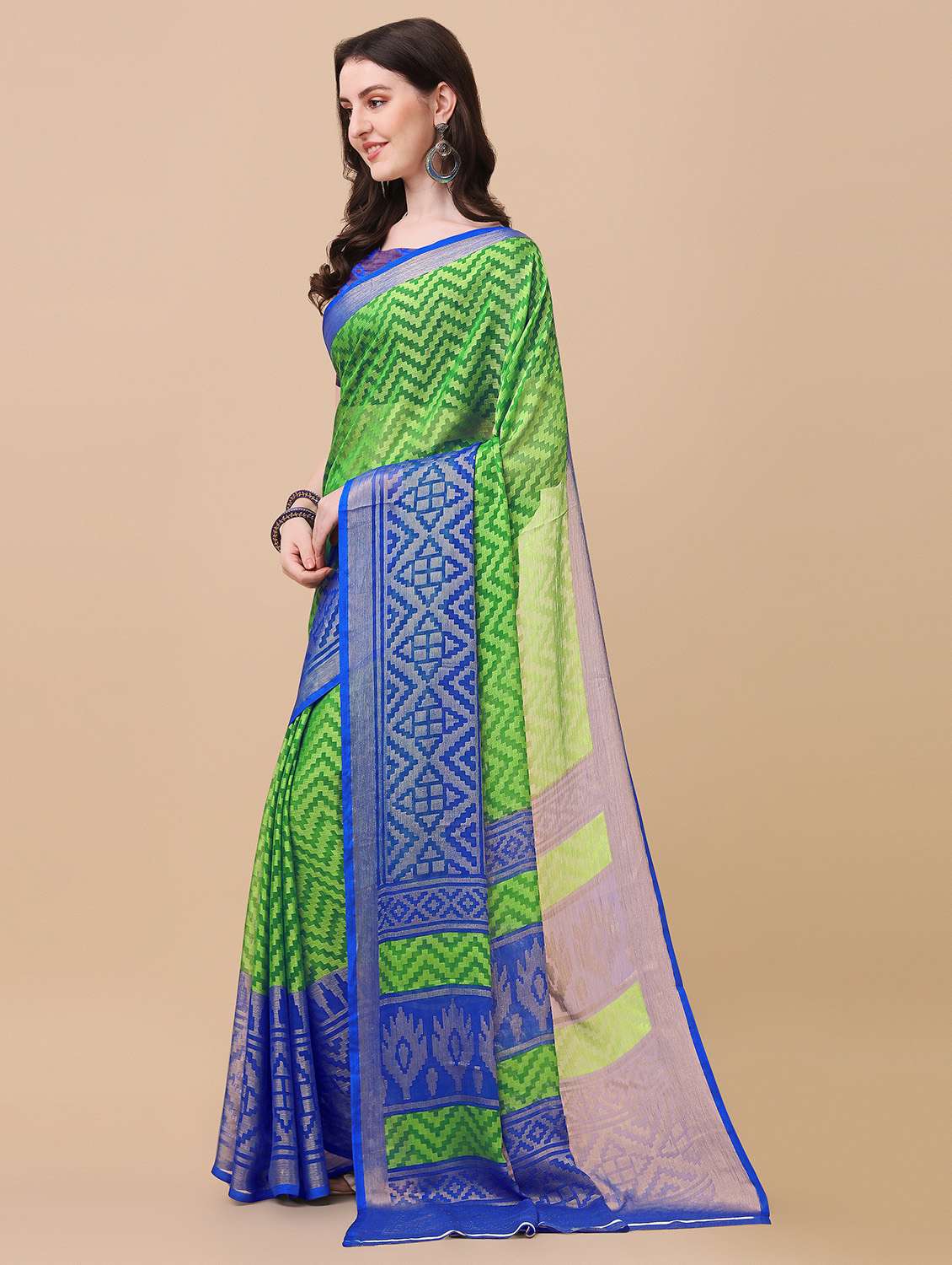 self design woven saree with blouse - 19176355 -  Standard Image - 2