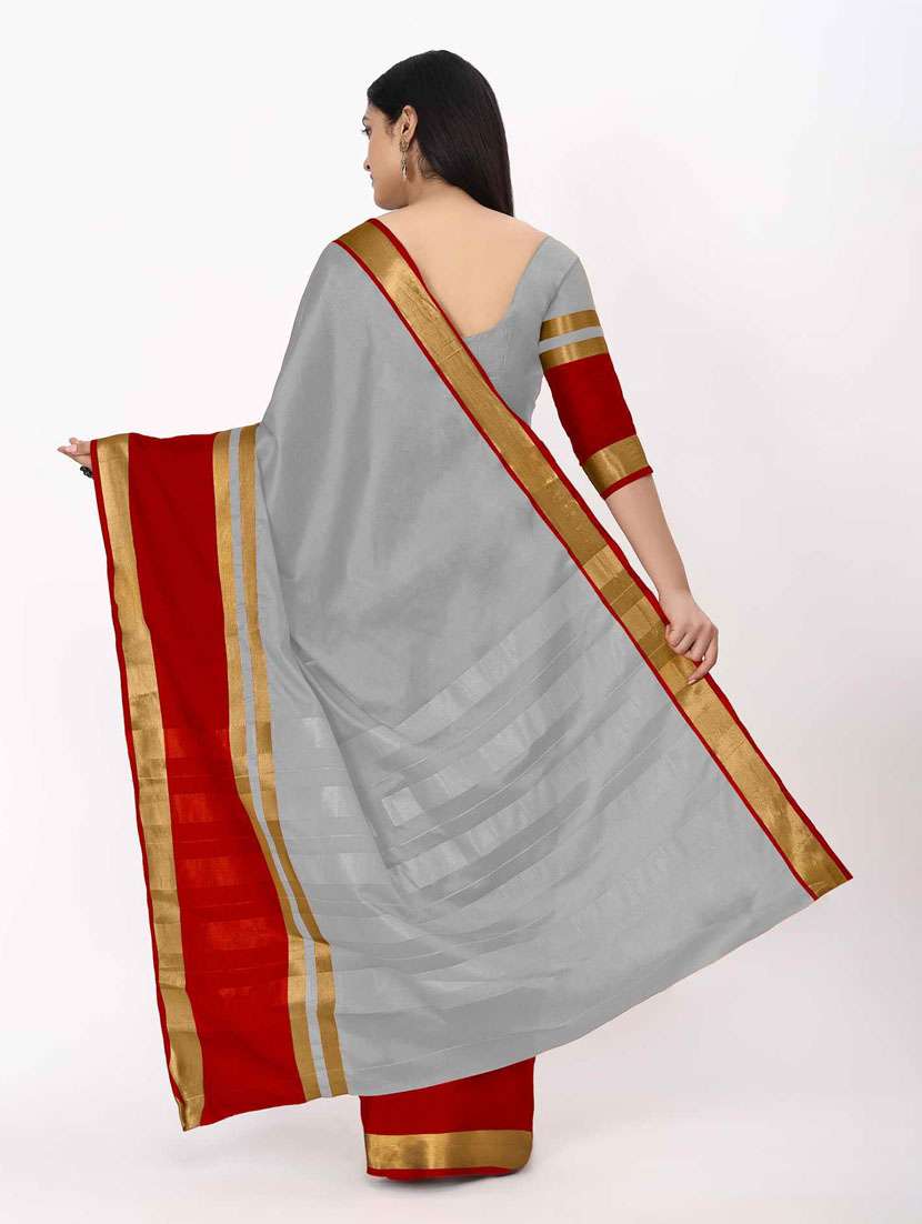 self design woven saree with blouse - 19176423 -  Standard Image - 2