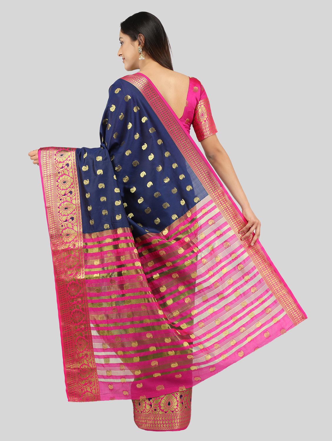 blue banarasi saree - 19176493 - Standard Image - 2