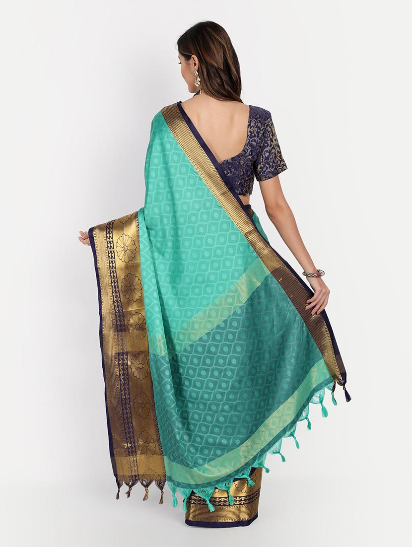 self design woven saree with blouse - 19176577 - Standard Image - 2