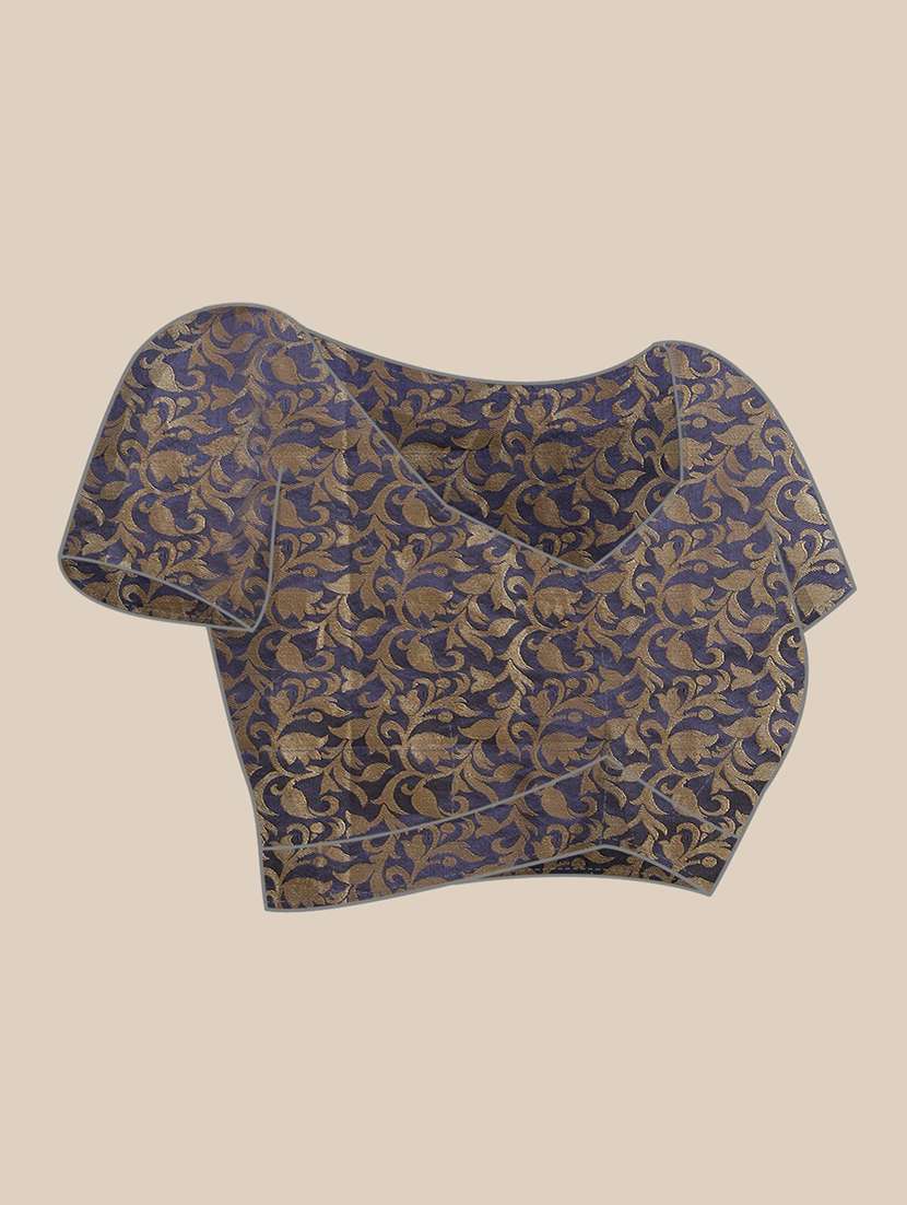 self design mysore silk saree with blouse - 19176629 - Standard Image - 2