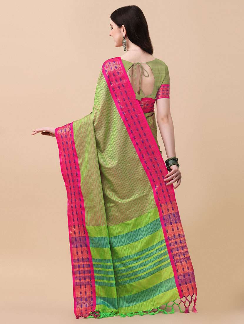 self design woven saree with blouse - 19176641 - Standard Image - 2