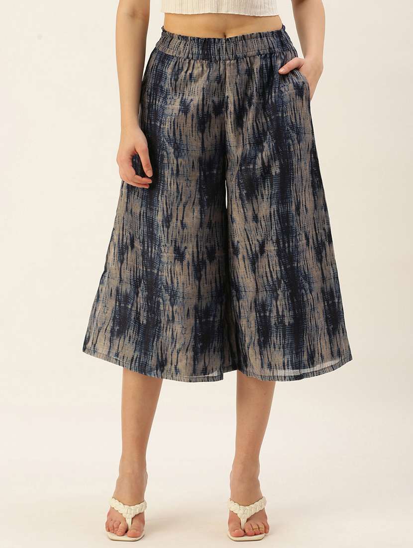 women high rise relaxed fit culotte