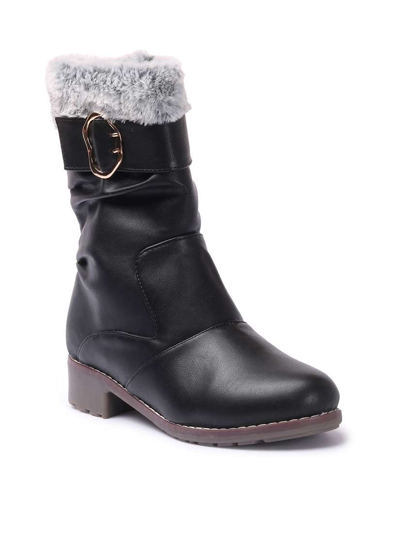 black ankle boot