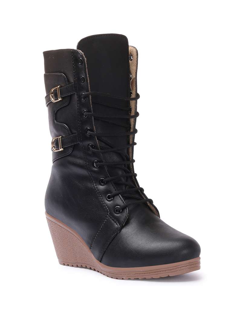 black ankle boot