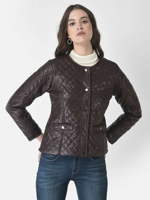 Solids Leatherette Jacket