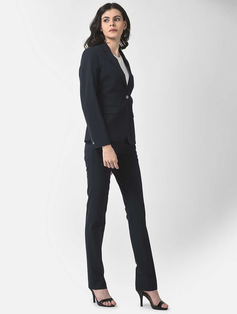 women solid long sleeve formal suit set - 19178471 -  Standard Image - 2