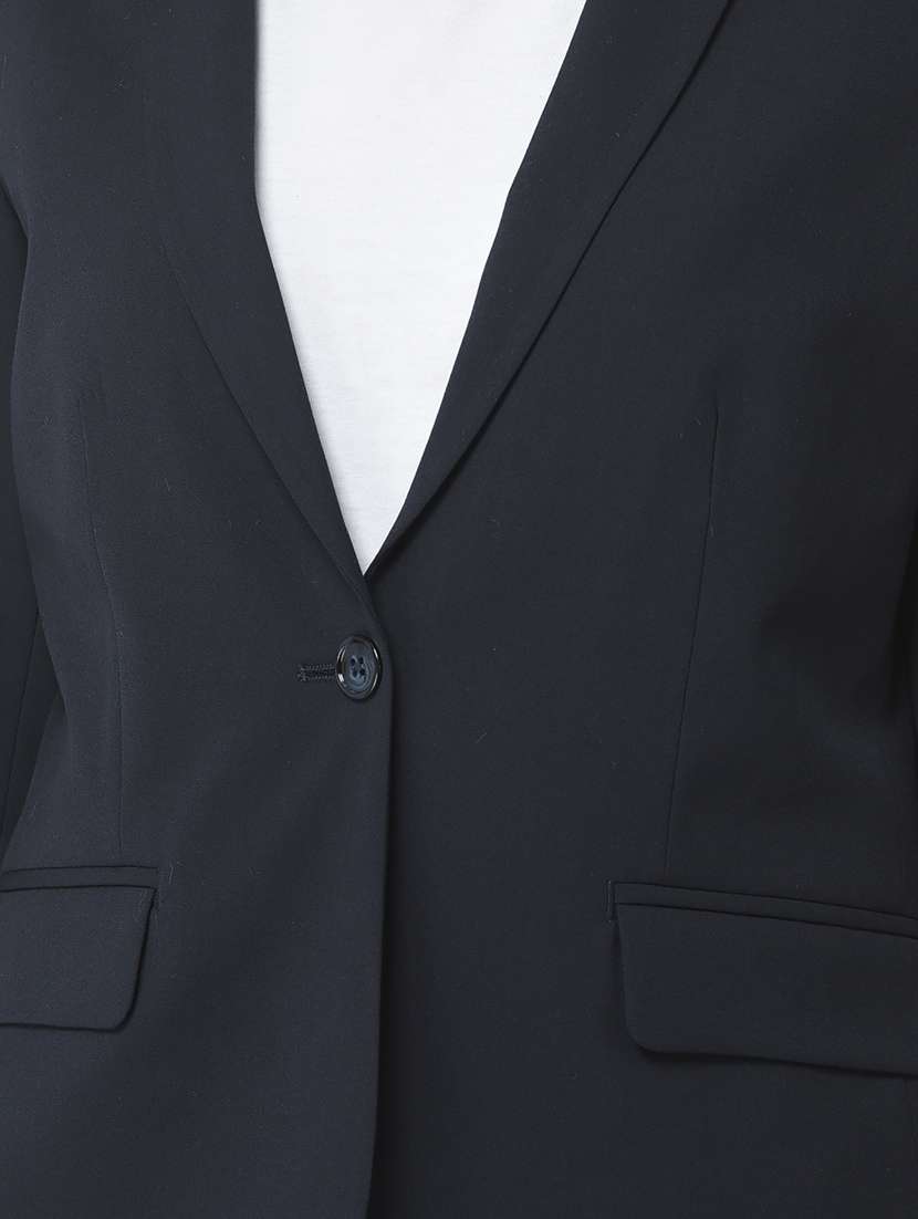 women solid long sleeve formal suit set - 19178471 -  Standard Image - 7