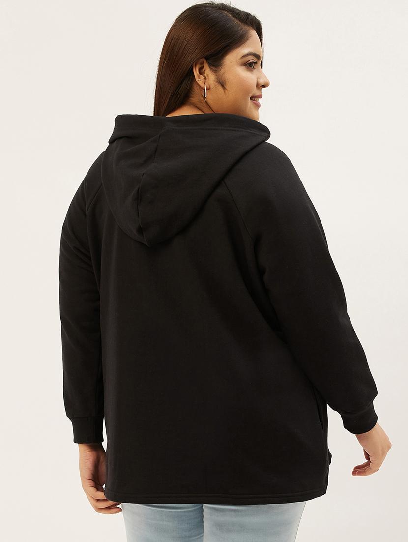 hooded neck solid plus sweatshirt - 19178495 - Standard Image - 2