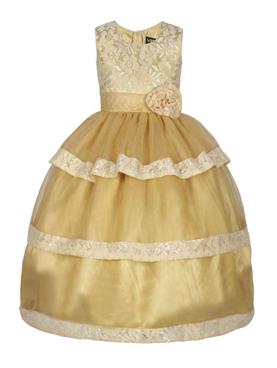 girls round neck sleeveless frock